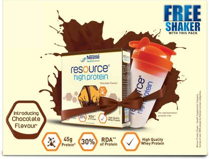 Nestle Resource High Protein with free shaker Whey Protein