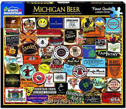 White Mountain Puzzles Michigan Beer Craft - 1000 Piece Jigsaw Puzzle