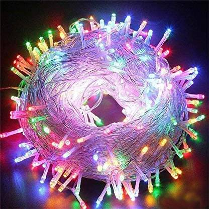 ERHIndia 100 LEDs 25.4 m Multicolor Color Changing, Flickering, Steady String Rice Lights