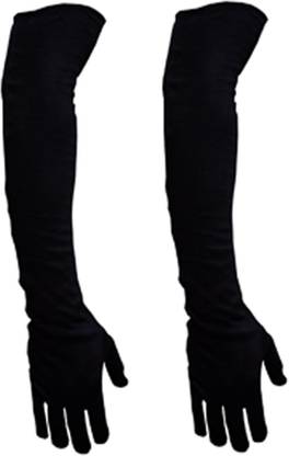 eshopglee Cotton Arm Long Full Gloves Sun Protection BLK1 Inner Gloves
