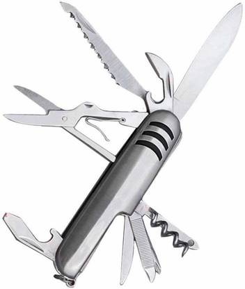 Techitry Knife Scissor ToolKit 14 Function Multi Utility Swiss Knife