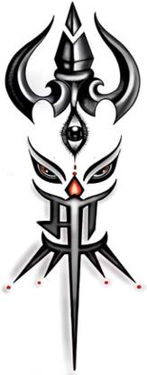 voorkoms Maa with Lord shiva eye trishul tattoo