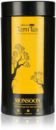 Temi Tea Monsoon - Third Flush Black Tea, 100g (50 Cups) Black Tea Tin
