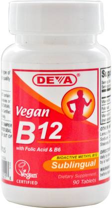 Deva Vegan, B12, Sublingual, 90 Tablets