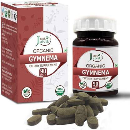 Just Jaivik Organic Gymnema / Gurmar Tablets As Dietary Supplements - 750 mg