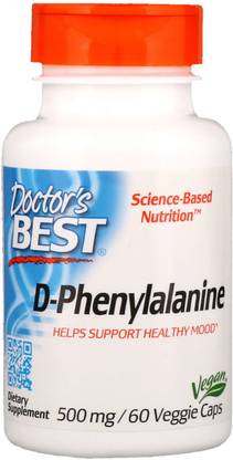 Doctor's Best D-Phenylalanine, 500 mg, 60 Veggie Caps