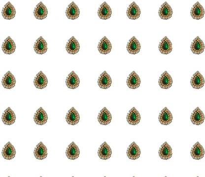 CBCOLLECTIONS Green Color Stone Kundan Patches Jewellery Making/Saree Suits.