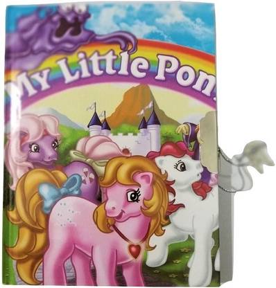 LocalPartyStore LPS My Little Pony Character Lock Diary for return gifts Mini Diary Ruling 50 Pages