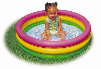YOUNG STAR 3FT BABY BATH TUB POOL FOR KIDS( MULTICOLOR) Inflatable Swimming Pool (Multicolor) Inflatable Swimming Pool