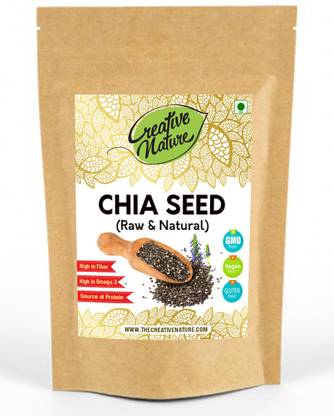 Creative Nature Chia Seeds - Omega 3 | Anti Oxidant - Gluten Free | Salvia Hispanica (250 Gram Pack) Seed