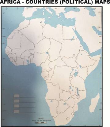 AFRICA COUNTRIES (POLITICAL) Practice Maps (Set Of 100 Maps) Paper Print