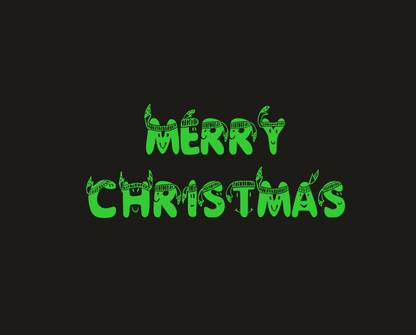 DreamKraft 25 cm Glow in Dark Merry Christmas Radium Sticker Glow in the Dark Sticker