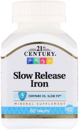 21st Century Slow Release Iron, 60 Tablets