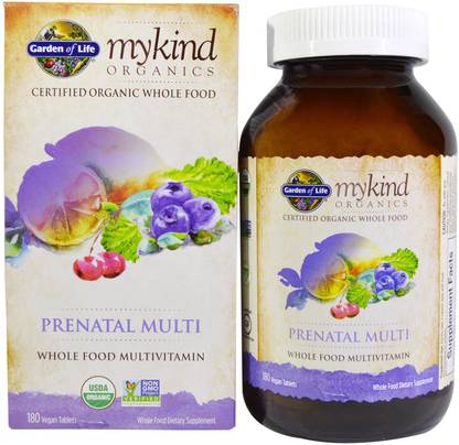 Garden Of Life MyKind Organics, Prenatal Multi, Whole Food Multivitamin, 180 Vegan Tablets