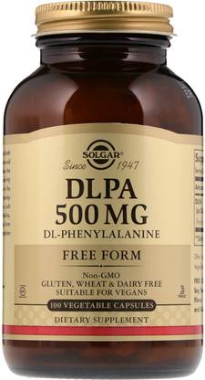 Solgar DLPA 500 mg, 100 Vegetable Capsules