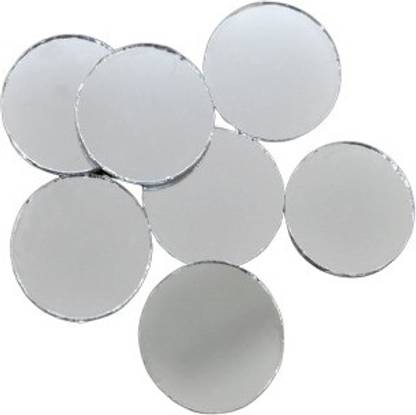 FASHION CLUSTER Shisha Mirrors for Embroidery and Craft Purpose, Round Shape, 2 CM , 100 Pcs