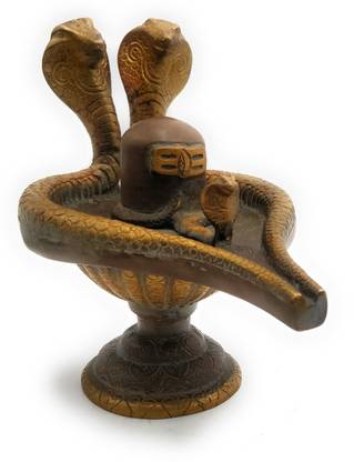 Bhunes Brass Lingam | Brass Shiva Lingam | Shiv Ling | Shivling | Lingam | Shiv Ling | Shiv Linga | Shivlinga For Pooja | Shivalingam | Shivalinga Decorative Showpiece  -  16 cm