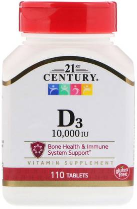 21st Century D3, 10,000 IU, 110 Tablets