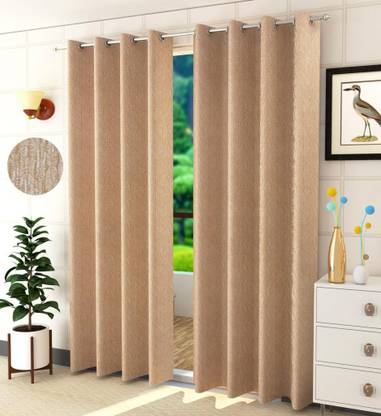 Magnetic Shadow 153 cm (5 ft) Polyester Window Curtain (Pack Of 2)