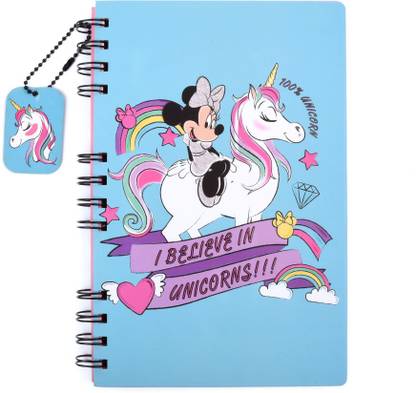 Doodle Minnie Mouse (Unicorn) Notebook A5 Diary Ruled 160 Pages