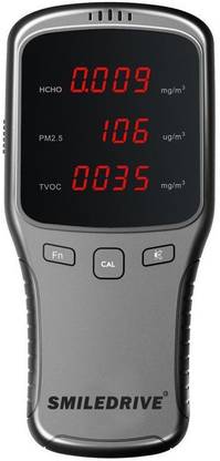 Smiledrive Portable Air Quality Pollution Meter Detector for Formaldehyde PM 1/2.5/10, TVOC, HCHO-Indoor & Outdoor Use Portable Air Quality Pollution Meter Detector for Formaldehyde PM 1/2.5/10, TVOC, HCHO-Indoor & Outdoor Use Non-magnetic Inclinometer Level