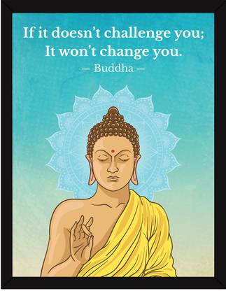 Buddha Motivational Quotes Frames – Motivational Poster for OFFICE WALL, SCHOOL, STUDY ROOM, COLLEGE, INSTITUTE, STUDENT, ENTREPRENEUR, CLASSROOM & HOME - Motivational Frames For Office - Motivational Room & Home Quotes Decor - Motivational Quotes Gifts - Motivational Quotes Art Frames - Motivational Wall Decor - (34 cm x 27 cm x 4 cm) Paper Print