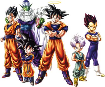 Athah Anime Dragon Ball Z Dragon Ball Goku Piccolo Gohan Vegeta Trunks Goten 13*19 inches Wall Poster Matte Finish Paper Print