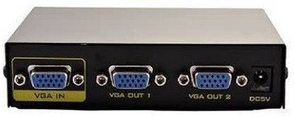 PAC  TV-out Cable 2 port vga splitter 1 input-2 output 1PC to 2moniter