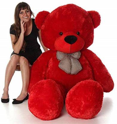 BlingNBeats Red color 48 Inch 4 feet - 122CM Huggable And Loveable Â Teddy Bear NRASA 67  - 122 cm