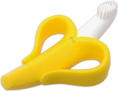 Rachna Banana Shaped Silicone Brush Teether Extra Soft Toothbrush