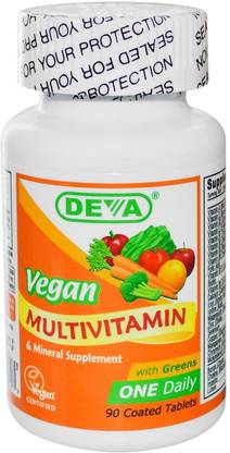 Deva Multivitamin & Mineral Supplement, 90 Coated Tablets