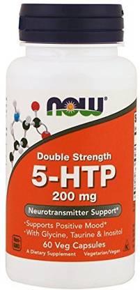 Now Foods Double Strength 5-HTP 200 mg 60 Veg Capsules