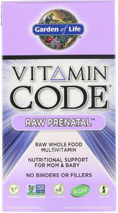 Garden Of Life Vitamin Code, Raw Prenatal, 180 Vegetarian Capsules