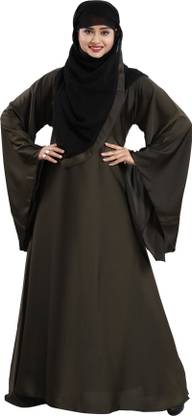 TUCUTE Chiffon Solid Burqa With Hijab