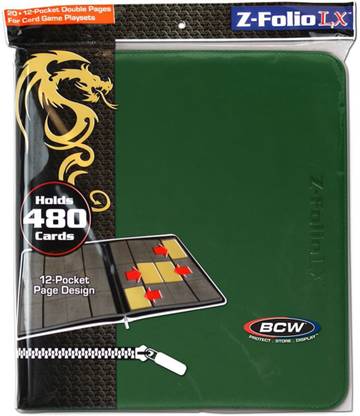 Bcw Green 12-Pocket Z-Folio Lx