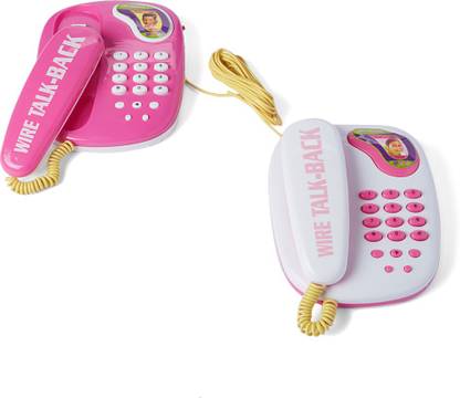 Dash Toyz Pink Wired Intercom Children'S Kid'S Toy Telephone Set W 2 Telephones