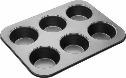 divinezon Aluminium Cupcake/Muffin Mould 6