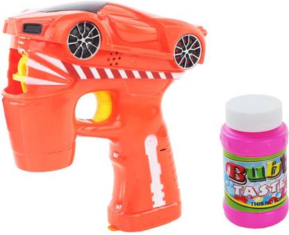 Velocity Toys Red Battery Operated Toy Car Bubble Blower Toy Bubble Maker