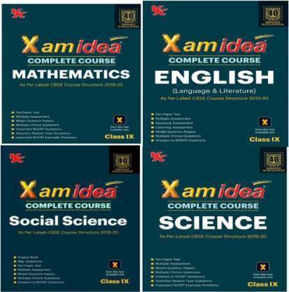 Xam Idea Class 9 Complete Course Set Of 4 Books- Science, Social Science , Maths, English