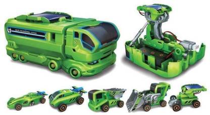 latest radhe 7 in 1 Changeable Solar Power Energy Robot Car Toy Kit for Kids