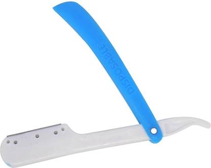 FULLY Shaving Razor Ustra Disposable, Straight Edge Blade For Professional Use For Men, Set Of 12, Blue, Men