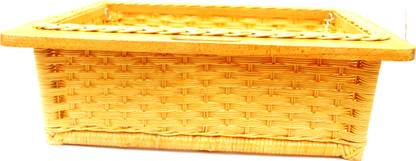 Akway Wooden Wicker Basket for modular kitchen (22.5 Inch Width with Channel)(Standard Size 8 Inch Height)(Length : 20 Inch) Modular Drawer Wicker Storage Basket