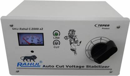 rahul C-2000 a2 KVA/8 Amp 90-260 Volt Mainline/Submersible Water Pump/2 Computer,Printer,Scanner,Photo Copier Autocut Voltage Stabilizer