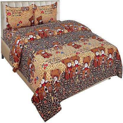 pitit custon 150 TC Polycotton Double Printed Flat Bedsheet