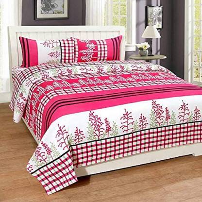 pitit custon Polycotton Double Flat 150 TC Printed Bedsheet