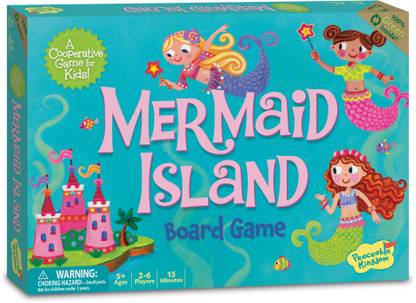 Peaceable Kingdom Mermaid Island Board Game Party & Fun Board Game