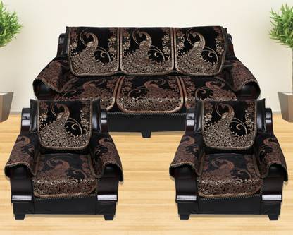 KINGLY Jacquard 3+1+1 Seater Sofa Embroidered Cover