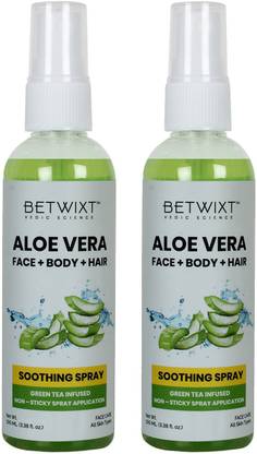 Betwixt Aloe Vera Spray for Face, Body & Hair, infused with Green Tea Men & Women