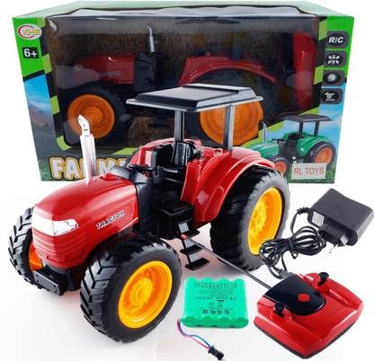 WISHKEY Functional Remote Control Farmer Car Tractor Toy