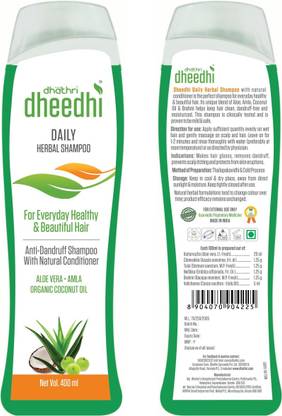 Dhathri Dheedhi Daily Herbal Shampoo - 400 ml